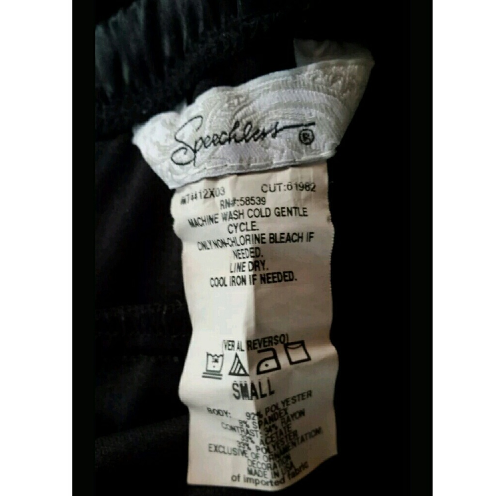 Speechless cocktail black dress sz small blouson - Picture 7 of 8